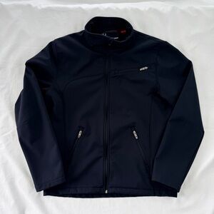 Spyder Softshell Transport Jacket Mens Black Fleece Lined Full Zip Size L